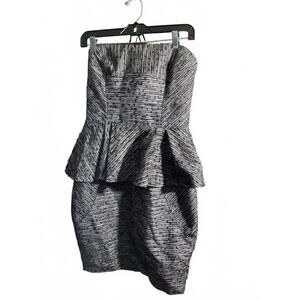 Revolve Funktional Frequency Strapless Peplum Dress Size M